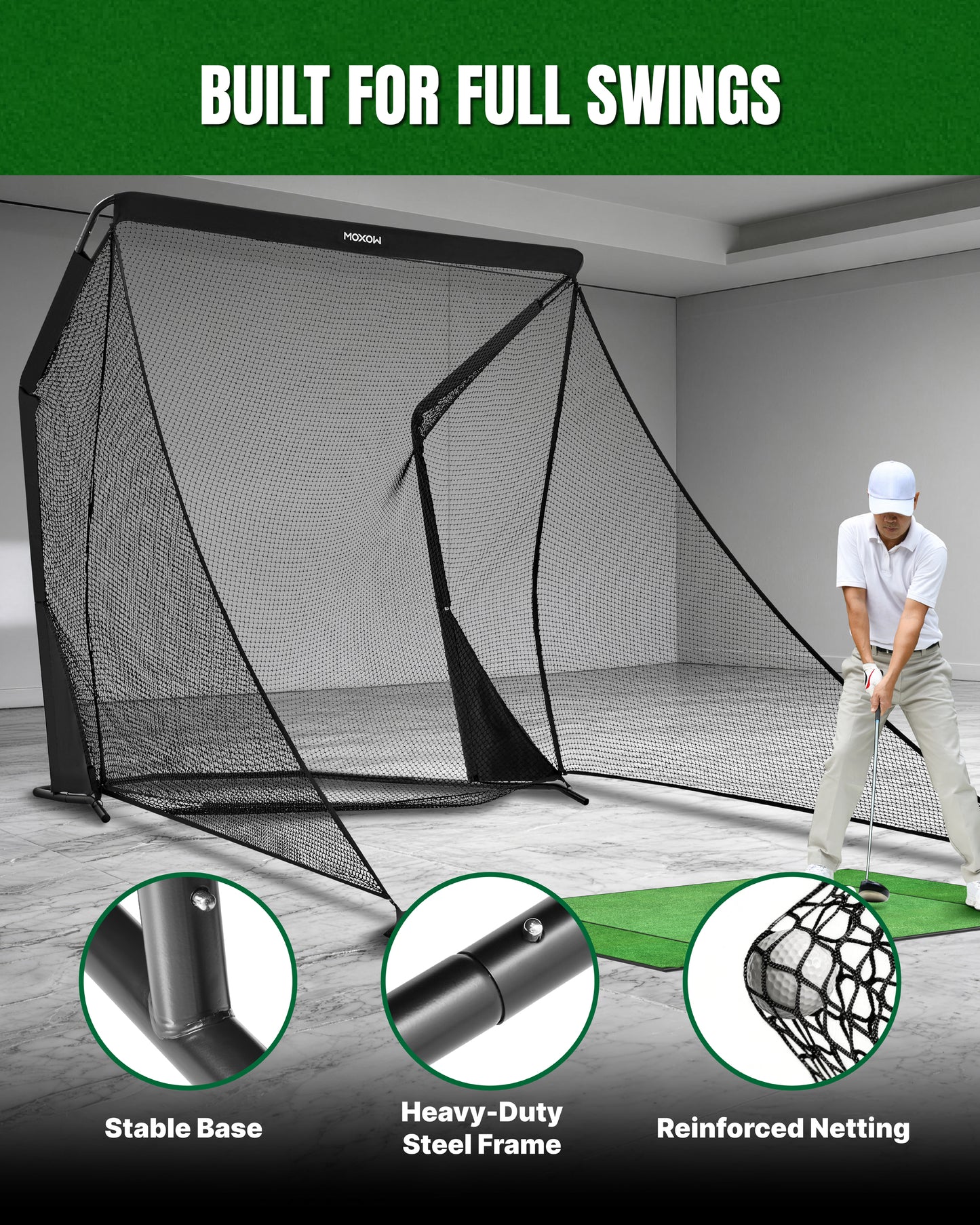 APEX 8.5 x 8.5 ft Heavy-Duty Golf Practice Net