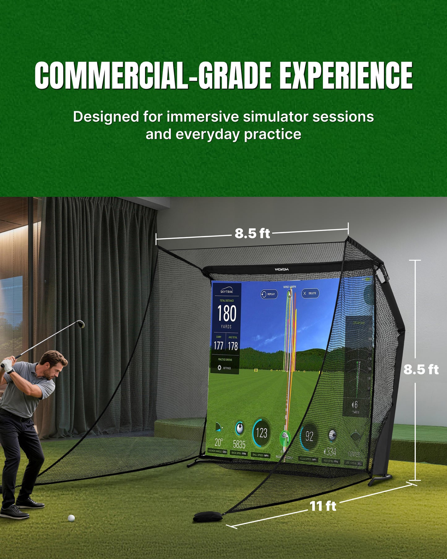 APEX SIM Home Golf Simulator Net