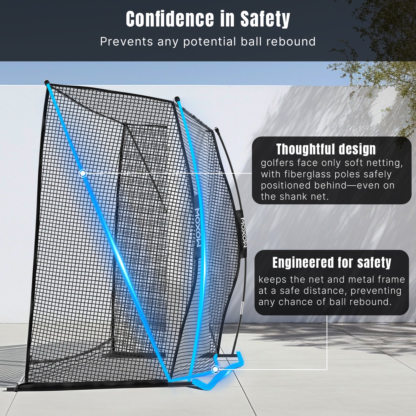 10 x 8 ft Golf Cage Practice Hitting Net with HD Simulator Screen