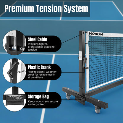 Semi-Permanent 22 ft Pickleball Net