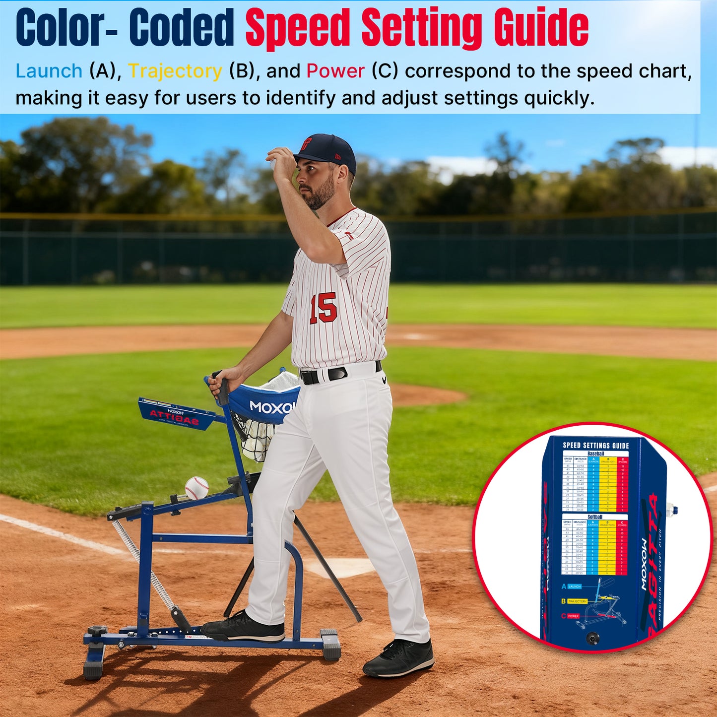Sagitta Manual Baseball & Softball Pitching Machine