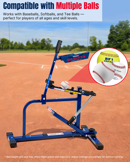 Sagitta Baseball & Softball Pitching Machine 3-in-1 Bundle